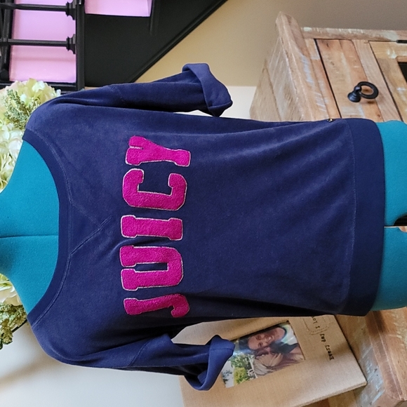 Juicy Couture Tops - Vintage Juicy Couture Terry Cloth Short Sleeve Sweatshirt - SZ S